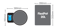 FlexiPot XL Erweiterungsset mit 20 Liter Stofftopf