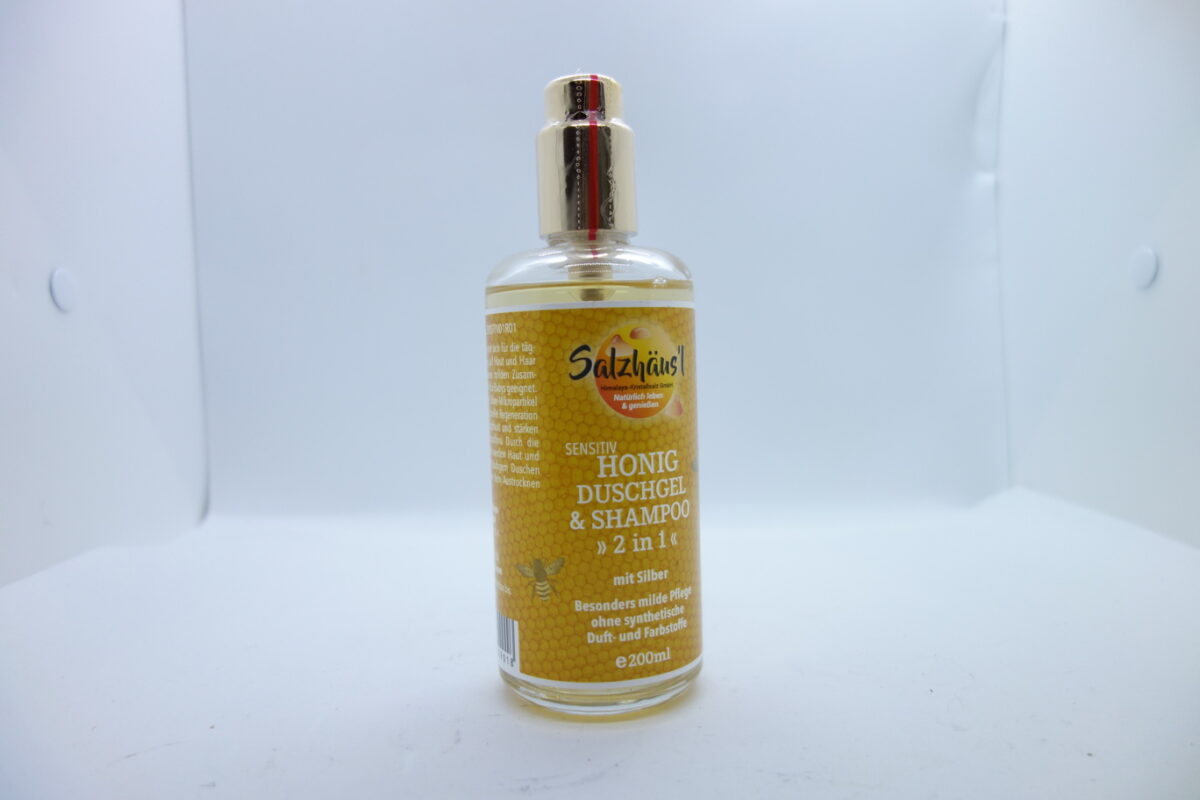 Salzhäus´l Honig Duschgel & Shampoo in Flasche mit Pumpaufsatz