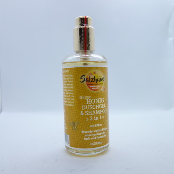 Salzhäus´l Honig Duschgel & Shampoo in Flasche mit Pumpaufsatz
