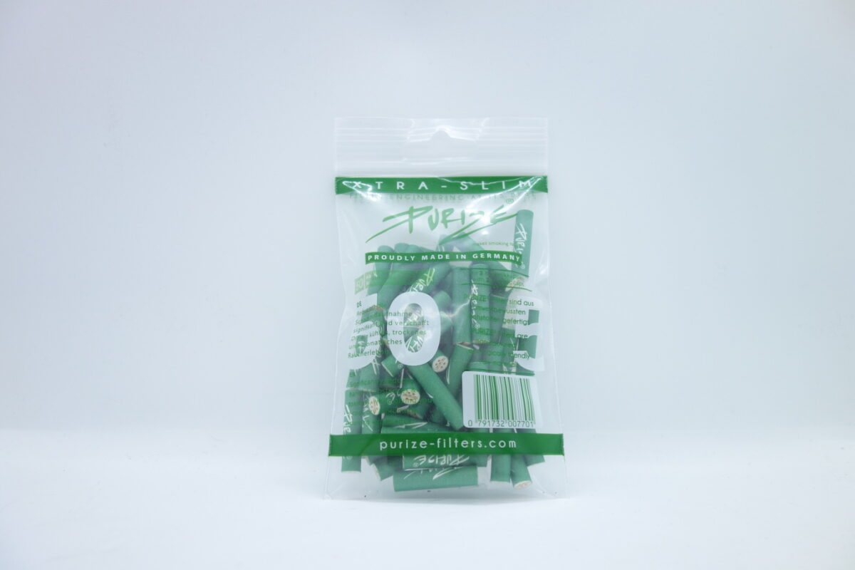 Purize Aktivkohlefilter Xtra Slim 50 Stück grün in wiederverschließbarem Beutel