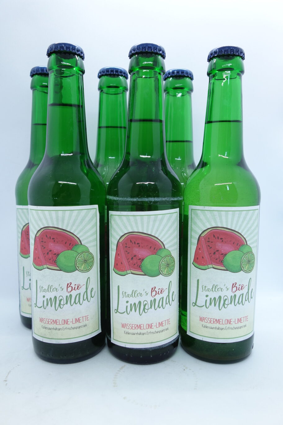 6 0,33l Flaschen der Bio-Limonade Wassermelone-Limette