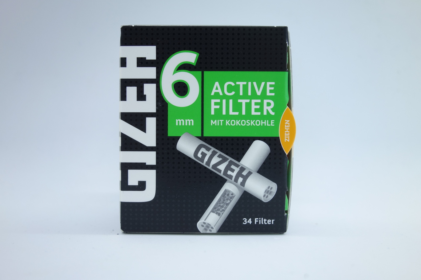 Gizeh Active Filter Black 6mm, 50 Stück
