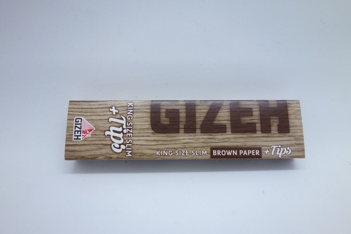 Gizeh King Size Slim 34 Brown Paper + 34 Tips geschlossene Packung
